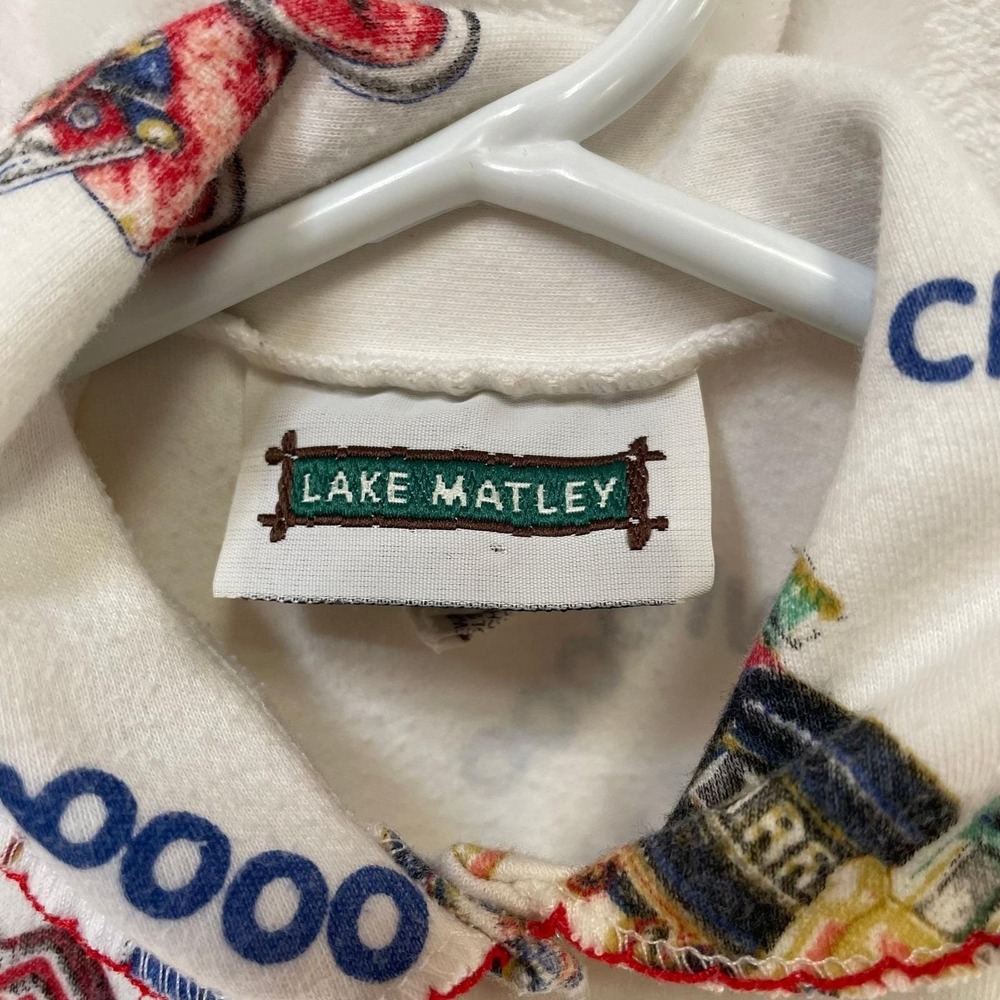 Vtg Lake Matley Baby Sleeper Train Print 12 Made in Canada pajamas 12 MO